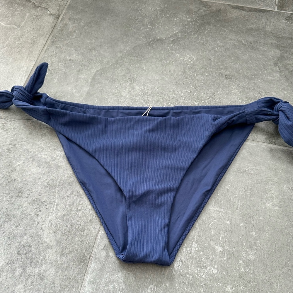 Eberjey Alta Mare Ursula Bikini Bottom in Blue Indigo Size Large
